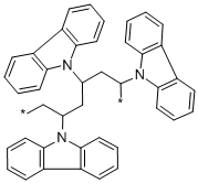 ポリ(N-ビニルカルバゾール) 化学構造式