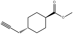 trans-4-(2-Propyn-1-yl)-cyclohexanecarboxylic Acid Methyl Ester Structure