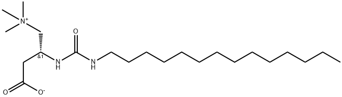 3-(tetradecylcarbamoylamino)-4-trimethylammonio-butanoate Structure