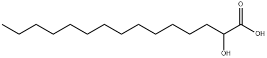 2-ヒドロキシペンタデカン酸 化学構造式