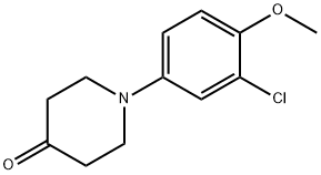 1-(3-CHLORO-4-METHOXYPHENYL)-4-PIPERIDONE Struktur