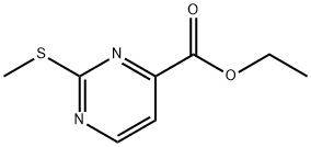 ETHYL 2-(METHYLTHIO)PYRIMIDINE-4-CARBOXYLATE Structure