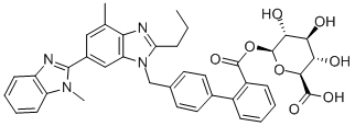(替米沙坦酰基)-Β-D-葡糖苷酸,250780-40-6,结构式