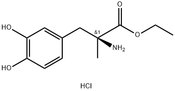 盐酸甲基多巴乙酯,2508-79-4,结构式
