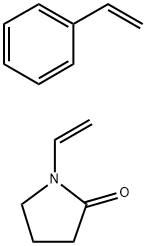 1-乙烯基-2-吡咯烷酮与苯乙烯的共聚物,25086-29-7,结构式