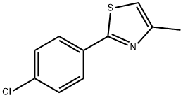 2-(4-クロロフェニル)-4-メチルチアゾール 化学構造式