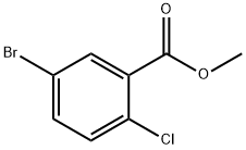Methyl 5-bromo-2-chlorobenzoate 化学構造式