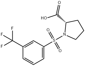 1-(3-(TRIFLUOROMETHYL)BENZENESULFONYL)PROLINE Structure