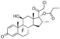 21-Chloro-9-fluoro-11β,17-dihydroxy-16α-Methylpregna-1,4-diene-3,20-dione 17-Propionate Structure