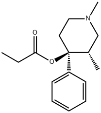 Propionic acid (3S)-1,3α-dimethyl-4-phenylpiperidine-4β-yl ester Struktur