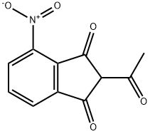 2-乙酰基-4-硝基-1,3-铟烷二酮, 25125-04-6, 结构式