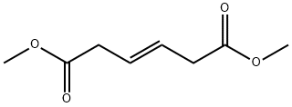 trans-3-ヘキセン二酸 ジメチル 化学構造式