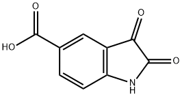 2,3-ジオキソインドリン-5-カルボン酸 化学構造式