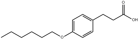 4-ヘキシルオキシベンゼンプロパン酸 化学構造式