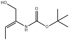 Carbamic acid, [(1Z)-1-(hydroxymethyl)-1-propenyl]-, 1,1-dimethylethyl ester Struktur