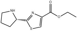 ethyl 2-((R)-pyrrolidin-2-yl)thiazole-4-carboxylate hydrochloride Struktur