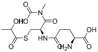 (2S)-2-amino-4-[[(1R)-1-(carboxymethylcarbamoyl)-2-(2-hydroxypropanoylsulfanyl)ethyl]carbamoyl]butanoic acid Struktur
