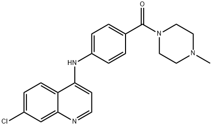 1-[p-[(7-Chloro-4-quinolyl)amino]benzoyl]-4-methylpiperazine Struktur