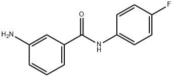 3-アミノ-N-(4-フルオロフェニル)ベンズアミド 化学構造式
