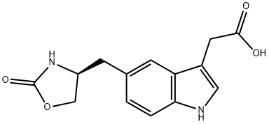 5-[[(4S)-2-Oxo-4-oxazolidinyl]Methyl]-1H-indole-3-acetic Acid Struktur