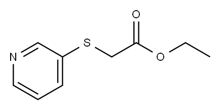 Acetic acid, (3-pyridinylthio)-, ethyl ester (9CI) Struktur