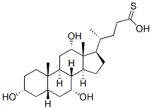 3α,7α,12α-Trihydroxy-5β-cholane-24-thioic acid Struktur