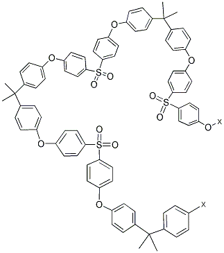 双酚A、4,4’-二氯苯砜的共聚物, 25154-01-2, 结构式