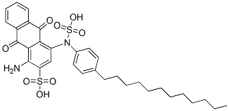 1-amino-4-(4-dodecylsulphoanilino)-9,10-dihydro-9,10-dioxoanthracene-2-sulphonic acid 结构式