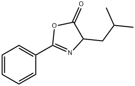 4-イソブチル-2-フェニル-2-オキサゾリン-5-オン 化学構造式