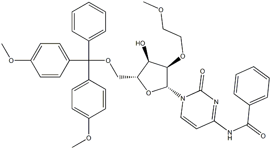 N-Benzoyl-5'-O-[bis(4-methoxyphenyl)phenylmethyl]-2'-O-(2-methoxyethyl)cytidine Structure