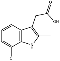 (7-CHLORO-2-METHYL-1H-INDOL-3-YL)-ACETIC ACID 化学構造式