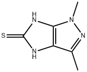 Imidazo[4,5-c]pyrazole-5(1H)-thione,  4,6-dihydro-1,3-dimethyl- Struktur