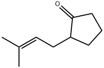 2-(3-メチル-2-ブテニル)シクロペンタノン 化学構造式