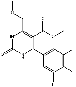 5-METHOXYCARBONYL-4-METHOXYMETHYL-1,2,3,6-TETRAHYDRO-2-OXO-6-(3,4,5-TRIFLUOROPHENYL)PYRIMIDINE Struktur