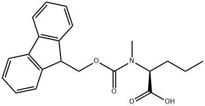 N-[(9H-フルオレン-9-イルメトキシ)カルボニル]-N-メチル-L-ノルバリン 化学構造式