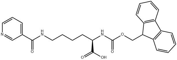 FMOC-D-LYS(NICOTINOYL)-OH 化学構造式