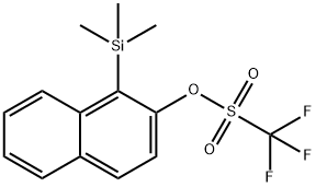 三氟甲磺酸-1-(三甲基硅基)-2-萘酯 结构式