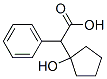 α-(1-ヒドロキシシクロペンチル)ベンゼン酢酸 化学構造式