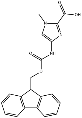 4-(FMOC-AMINO)-1-METHYL-1H-IMIDAZOLE-2-CARBOXYLIC ACID Structure