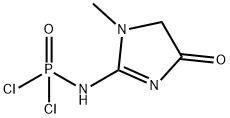 N-(4,5-二氢-1-甲基-4-氧代-1H-咪唑-2-基)氨基磷酰二氯, 25221-53-8, 结构式