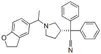 {(3S)-1-[1-(2,3-DIHYDRO-1-BENZOFURAN-5-YL)ETHYL]PYRROLIDIN-3-YL}DIPHENYLACETONITRILE Struktur