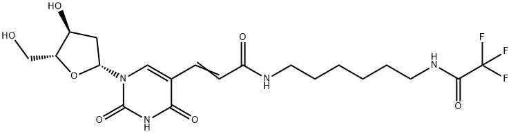5-[N-(6-(TRIFLUOROACETAMIDO)HEXYL)-3(E)-ACRYLAMIDO]-2'-DEOXYURIDINE Struktur