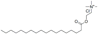 N,N,N-トリメチル-2-[(1-オキソオクタデシル)オキシ]エタンアミニウム・クロリド 化学構造式