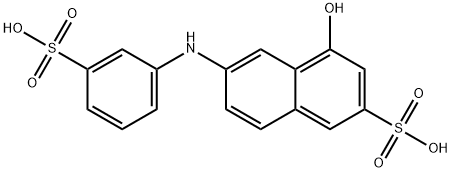 4-Hydroxy-6-(3-sulphoanilino)naphthalene-2-sulphonic acid  Struktur