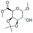 alpha-D-Galactopyranosiduronic acid, methyl 3,4-O-(1-methylethylidene) -, methyl ester Struktur