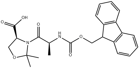 (4S)-3-[(2S)-2-[[(9H-芴-9-甲氧基)羰基]氨基]-1-氧代丙基]-2,2-二甲基-4-恶唑烷羧酸, 252554-78-2, 结构式