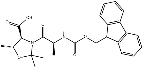 (4S,5R)-3-(N-芴甲氧羰基丙氨酰)-2,2,5-三甲基恶唑烷-4-羧酸,252554-79-3,结构式