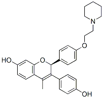 (2S)-3-(4-hydroxyphenyl)-4-methyl-2-[4-[2-(1-piperidyl)ethoxy]phenyl]-2H-chromen-7-ol|(2S)-3-(4-hydroxyphenyl)-4-methyl-2-[4-[2-(1-piperidyl)ethoxy]phenyl]-2H-chromen-7-ol