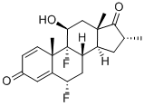 (6a,11b,16a)-6,9-二氟-11-羟基-16-甲基雄甾-1,4-二烯-3,17-二酮, 25256-97-7, 结构式