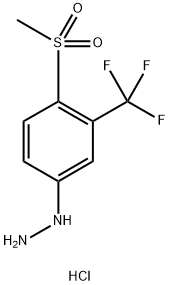 HYDRAZINE,[4-(METHYLSULFONYL)-3-(TRIFLUOROMETHYL)PHENYL]-,MONOHYDROCHLORIDE Structure